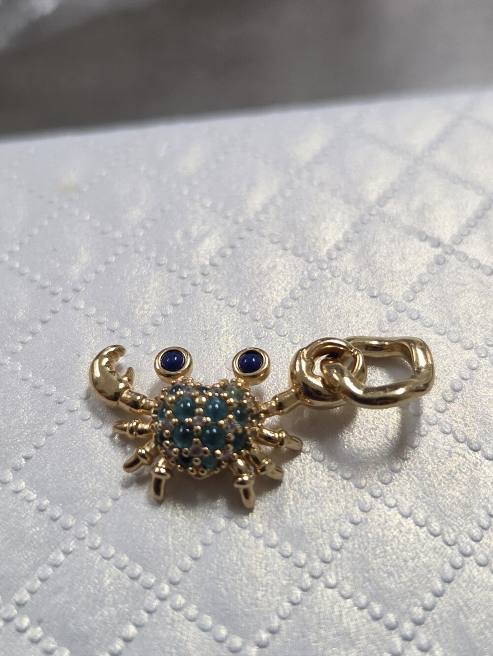 Pandora Crab Dangle Charm 14k gold plating